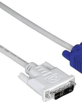 Cavo adattatore Hama DVI / VGA Spina DVI-A 12+5 poli, Spina VGA 15 poli 1,80 m Grigio 45075 Cavo DVI avvitabile