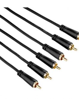 HAMA 3 cavi adattatori e connettori RCA maschi 3 metri Nero