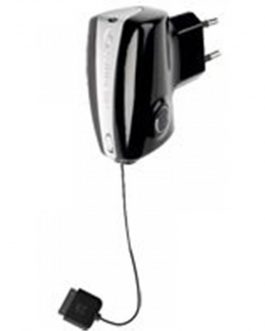 Caricatore CellularLine 230 V con cavo retrattile per Apple Iphone 4 4S