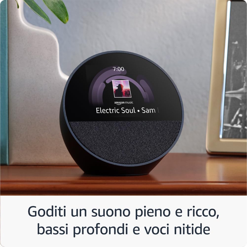 Amazon Echo Spot Alexa Ultimo Modello Sveglia Smart Wi-Fi suono potente Bianco - Image 8
