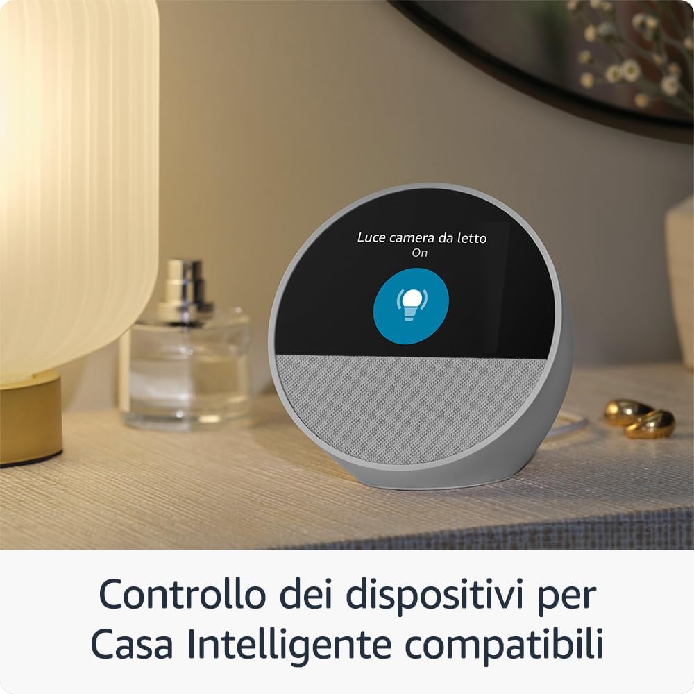 Amazon Echo Spot Alexa Ultimo Modello Sveglia Smart Wi-Fi suono potente Bianco - Image 4