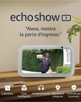 Echo Show 5 Alexa Ultimo Modello 3ª Gen. Schermo Touch Intelligente Compatto