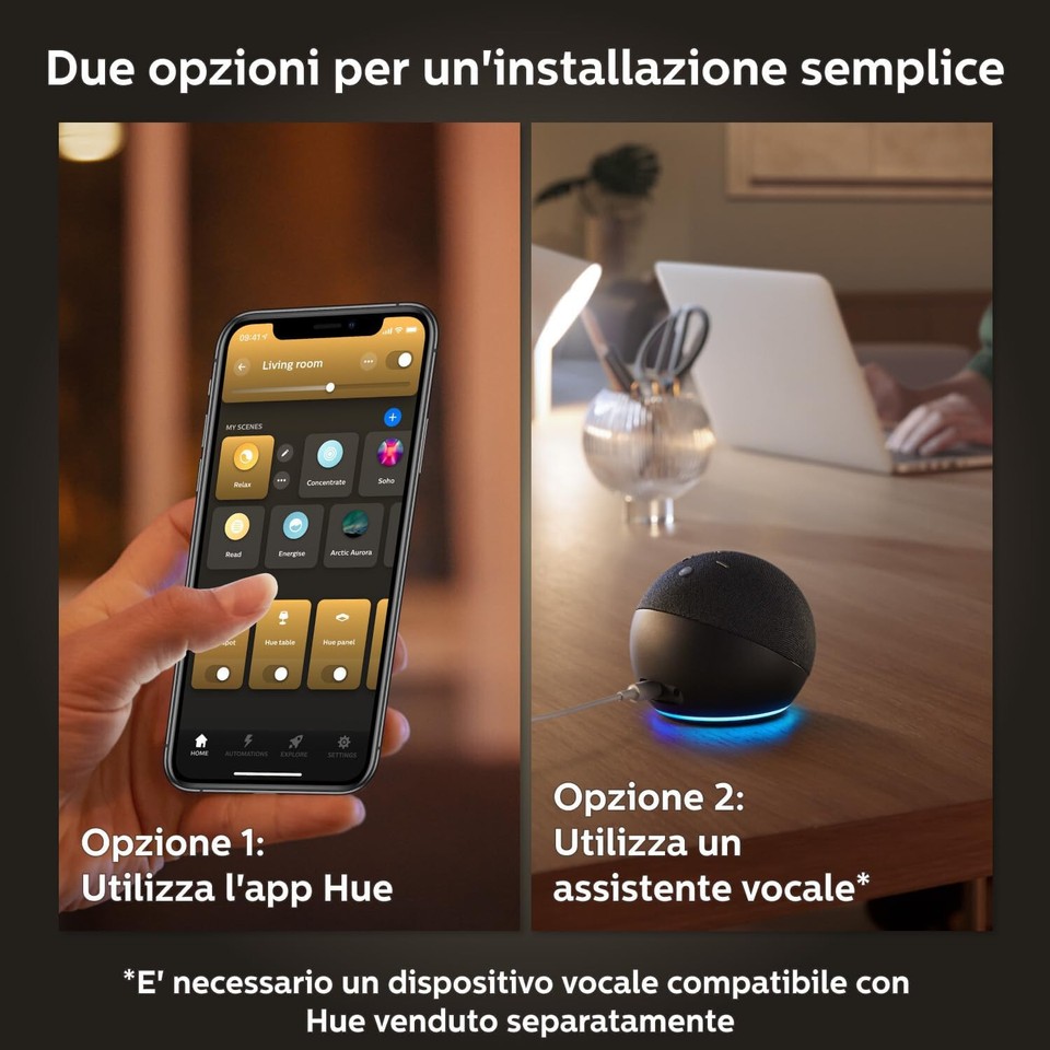 Lampadina PHILIPS Hue White LED Smart, Bluetooh, E27 Controllo Vocale Alexa 9W - Image 6