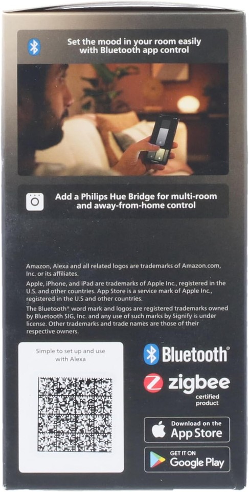 Lampadina PHILIPS Hue White LED Smart, Bluetooh, E27 Controllo Vocale Alexa 9W - Image 8